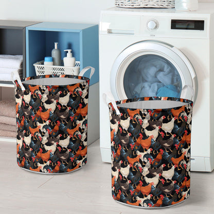 Chicken Print Pattern Laundry Basket