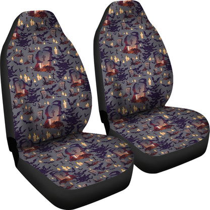 Creepy Graveyard Print Design LKS301 Car Seat Covers