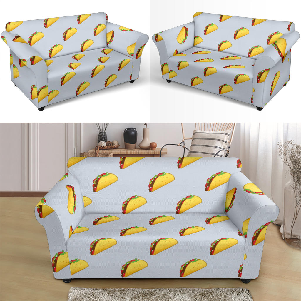 Taco Print Design LKS304 Loveseat Couch Slipcover