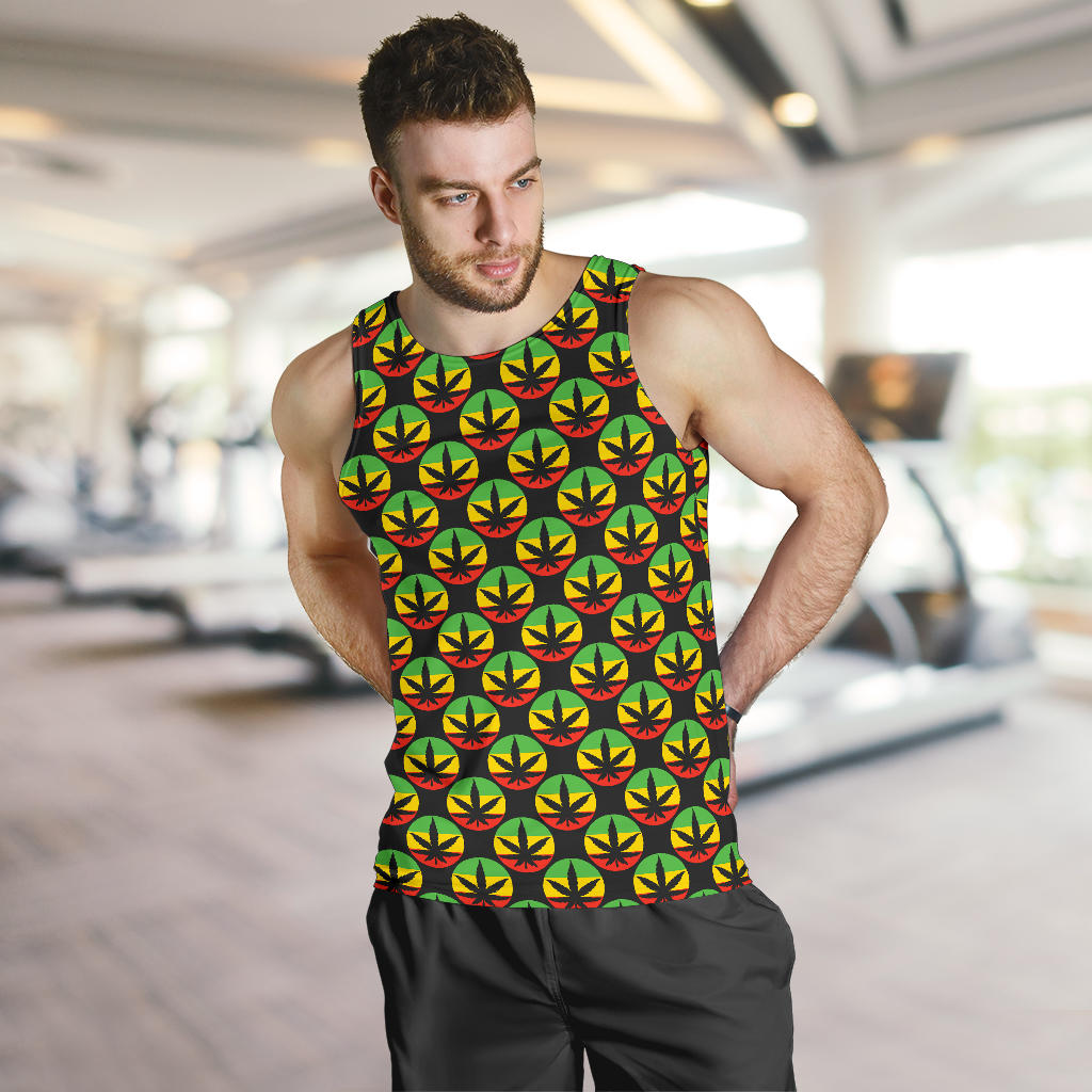 Rasta Reggae Color Design Men Tank Top