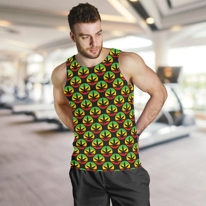 Rasta Reggae Color Design Men Tank Top