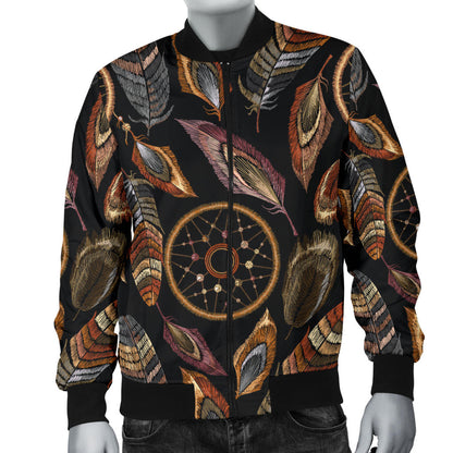 Dream catcher embroidered style Men Bomber Jacket