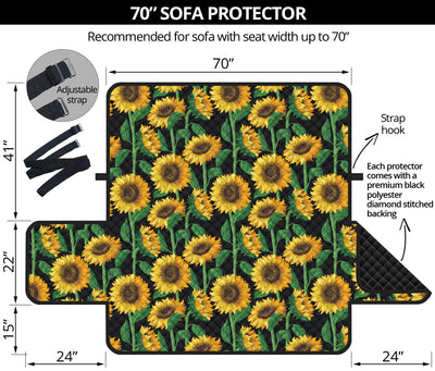 Sunflower Realistic Print Pattern Sofa Cover Protector