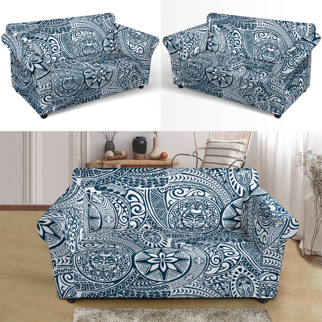 Samoan Pattern Print Design LKS306 Loveseat Couch Slipcover