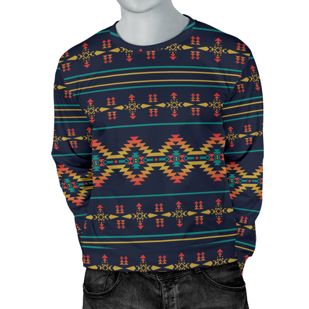 Southwest American Design Themed Print Men Long Sleeve Sweatshirt