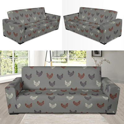 Chicken Pattern Print Design 01 Sofa Slipcover