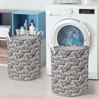 Owl Realistic Themed Design Print Laundry Basket
