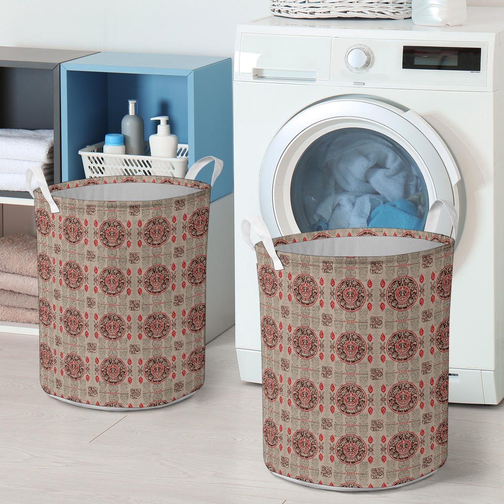 Calendar Aztec Print Pattern Laundry Basket