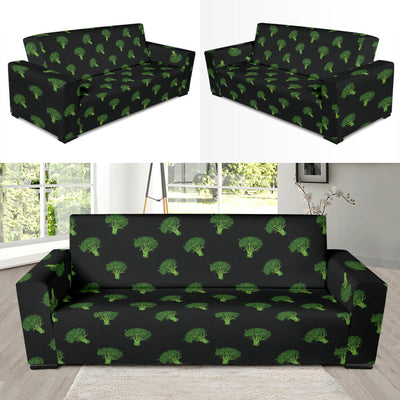 Broccoli Pattern Print Design 04 Sofa Slipcover