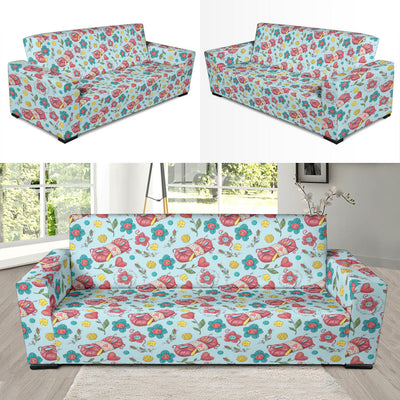 Crochet Pattern Print Design 01 Sofa Slipcover