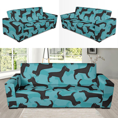 Schnauzers Pattern Print Design A01 Sofa Slipcover