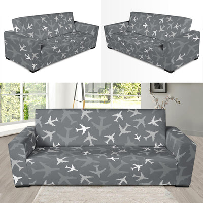 Airplane Pattern Print Design 02 Sofa Slipcover