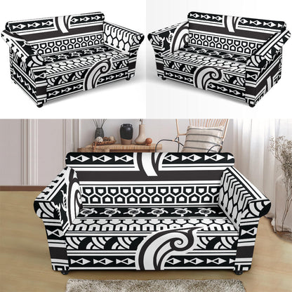 Samoan Style Print Design LKS305 Loveseat Couch Slipcover