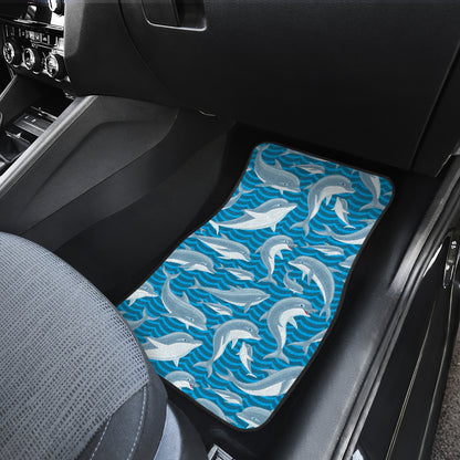 Dolphin Cute Print Pattern Car Floor Mats Front Back