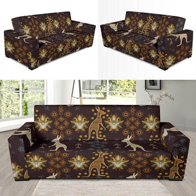 Kangaroos Pattern Print Design 03 Sofa Slipcover