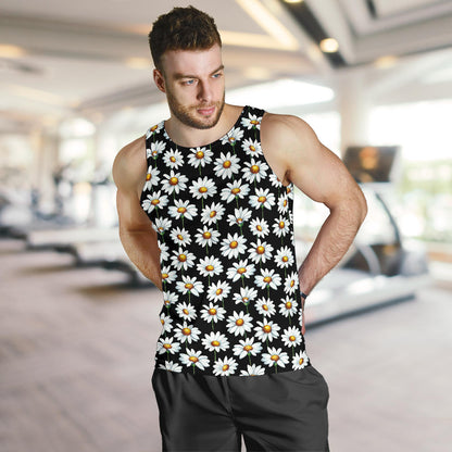Daisy Print Pattern Men Tank Top