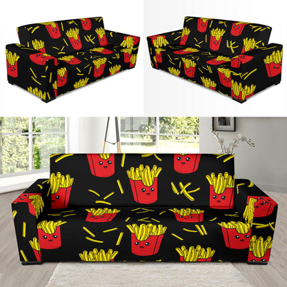 French Fried Pattern Print Design 03 Sofa Slipcover