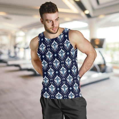 Ethnic Ornament Print Pattern Men Tank Top