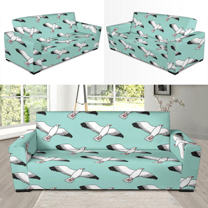 Pigeon Pattern Print Design 02 Sofa Slipcover