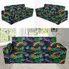 Gecko Colorful Pattern Print Design 01 Sofa Slipcover