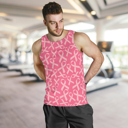 Breast Cancer Awareness Themed Men Tank Top