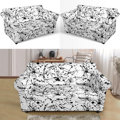Splatter Print Design LKS305 Loveseat Couch Slipcover