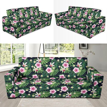 Hibiscus Tropical Print Design LKS309 Sofa Slipcover