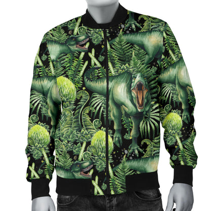 Dinosaur T Rex Print Pattern Men Bomber Jacket