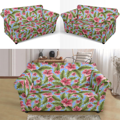 Tropical Flower Print Design LKS301 Loveseat Couch Slipcover