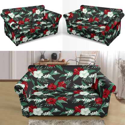 Tropical Flower Print Design LKS303 Loveseat Couch Slipcover