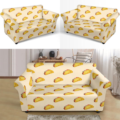 Taco Print Design LKS302 Loveseat Couch Slipcover