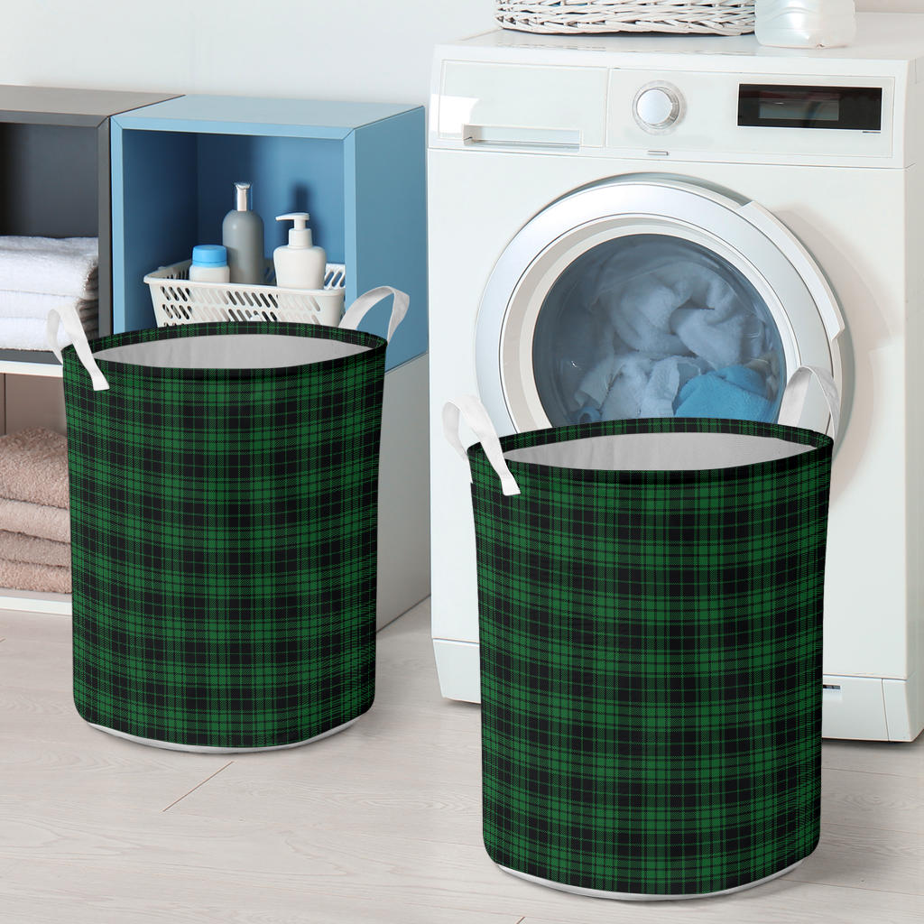 Green Tartan Plaid Pattern Laundry Basket