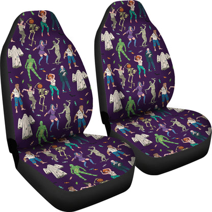 Creepy Zombie Print Design LKS302 Car Seat Covers