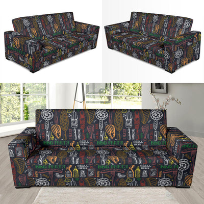 Barbecue Pattern Print Design 03 Sofa Slipcover