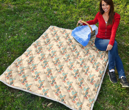 Mermaid Girl With Fish Design Print Quilt Bedspread