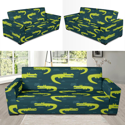 Alligator Pattern Print Design 03 Sofa Slipcover