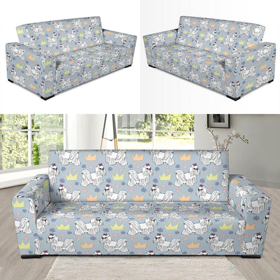 Maltese Pattern Print Design 04 Sofa Slipcover