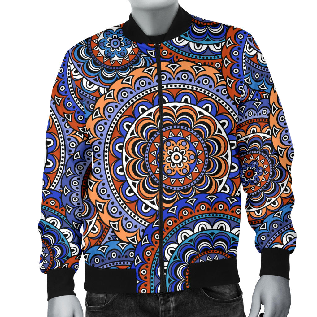Mandala Boho Chic Design Print Men Bomber Jacket