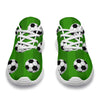 Soccer Ball Green Backgrpund Print Athletic Shoes