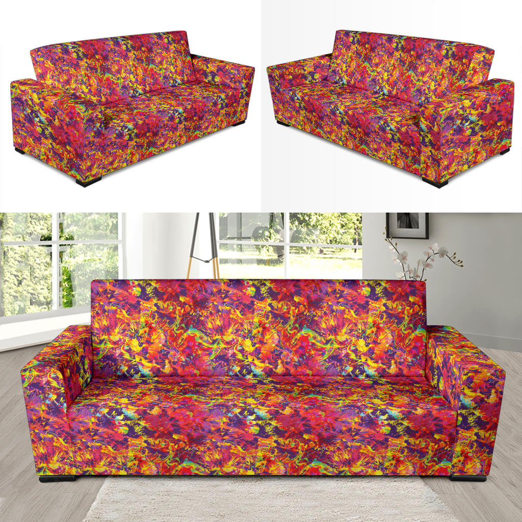 Splatter Print Design LKS303 Sofa Slipcover