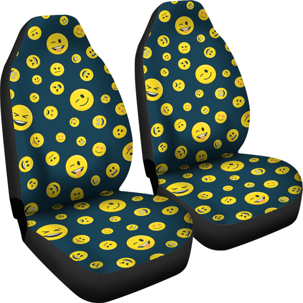 Smiley Face Emoji Print Design LKS301 Car Seat Covers