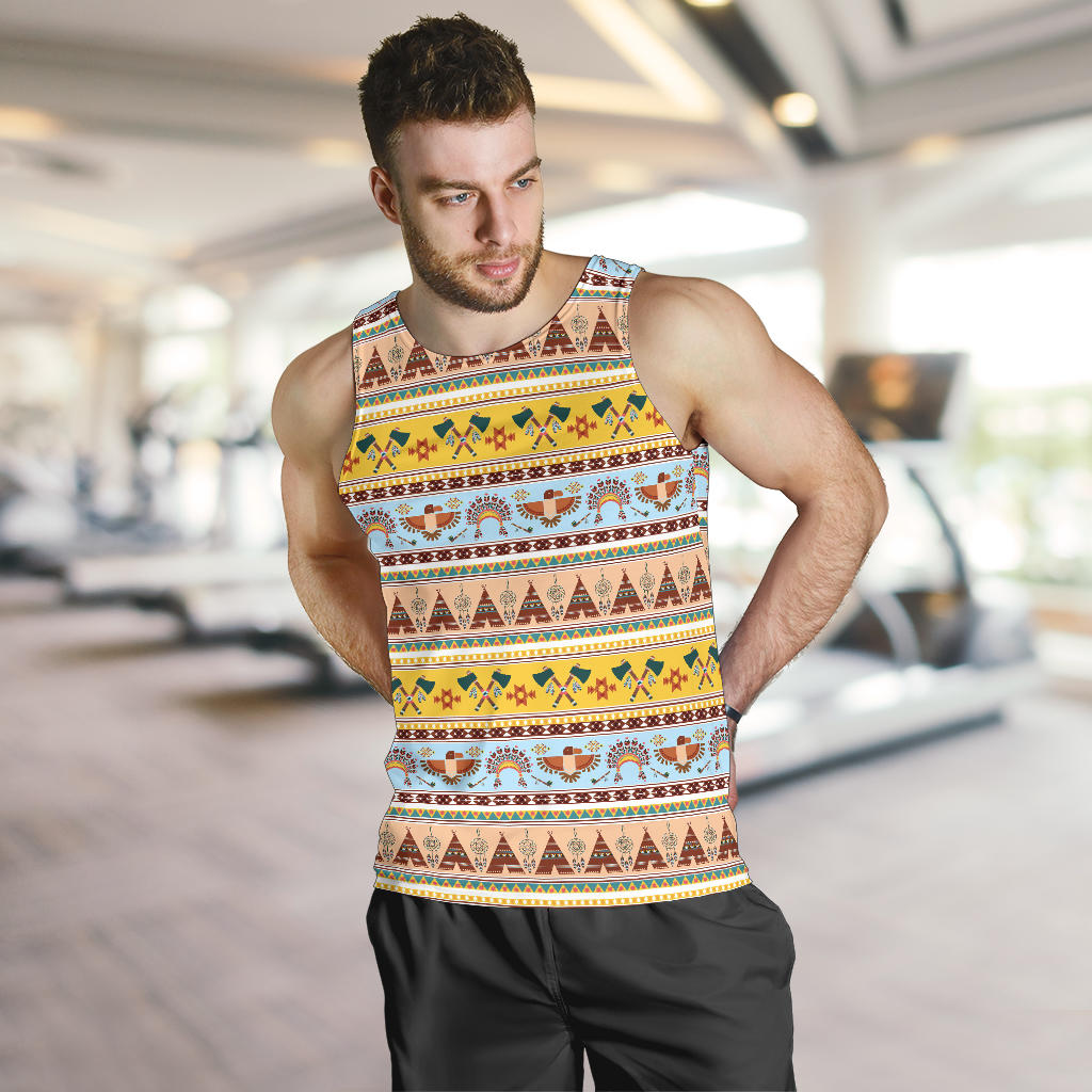 Native American Pattern Design Print Men Tank Top