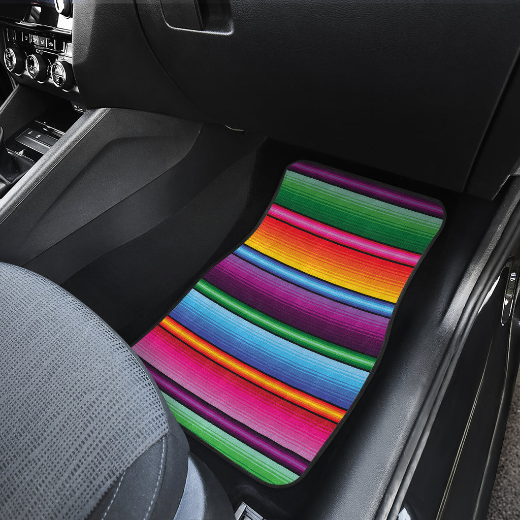Mexican Blanket Colorful Print Pattern Car Floor Mats Front Back