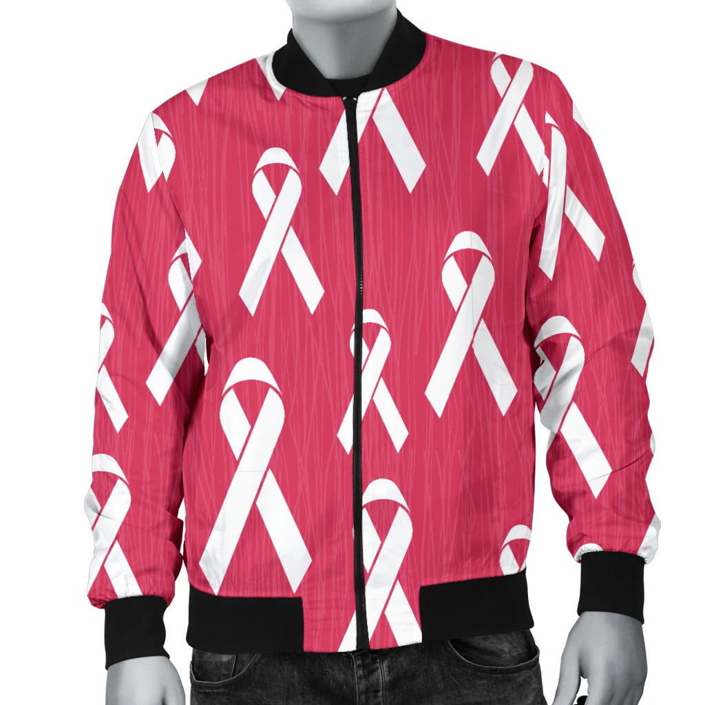 Breast Cancer Awareness Symbol Men Bomber Jacket