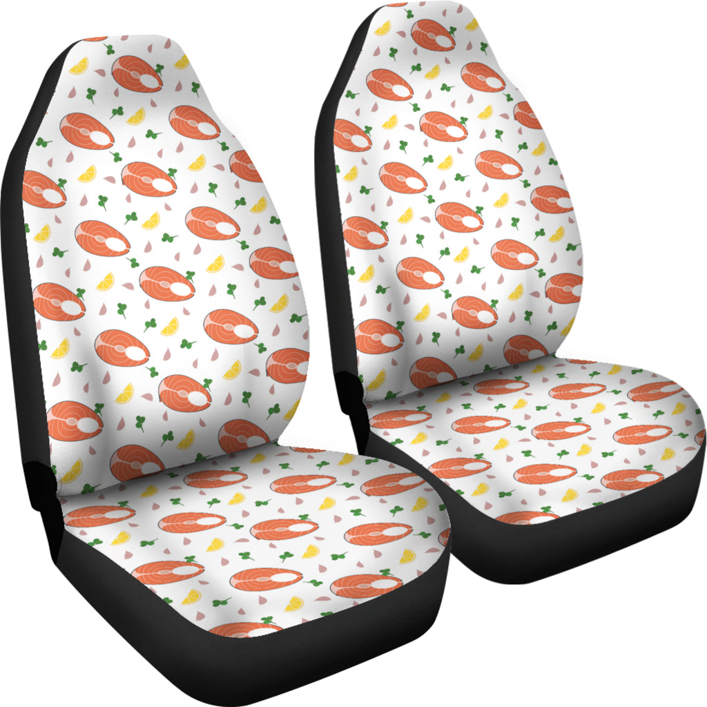 Salmon Steak Print Design LKS303 Car Seat Covers