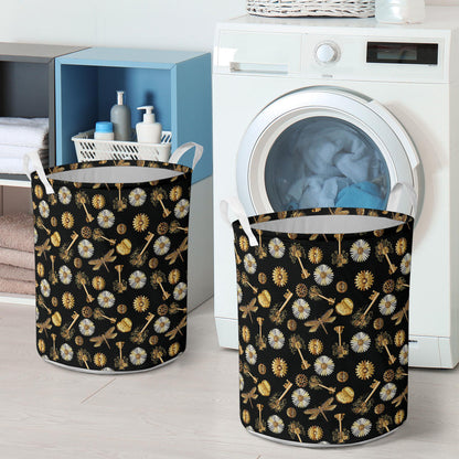 Steampunk Dragonfly Design Themed Print Laundry Basket