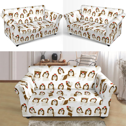 Shih Tzu Print Design LKS302 Loveseat Couch Slipcover