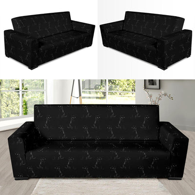 Black Cat Pattern Print Design 03 Sofa Slipcover