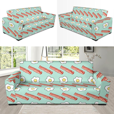 Bacon Sausage Pattern Print Design 01 Sofa Slipcover