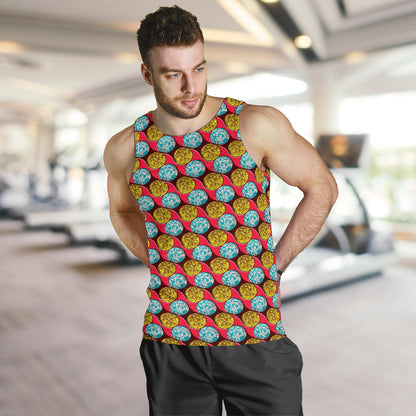 African Fashion Print Pattern Men Tank Top